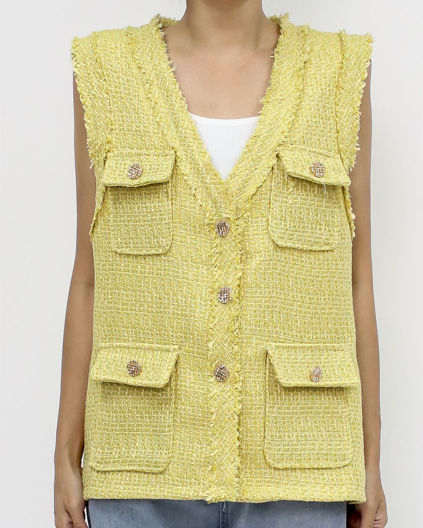 yellow tweed jacket *pre-order*