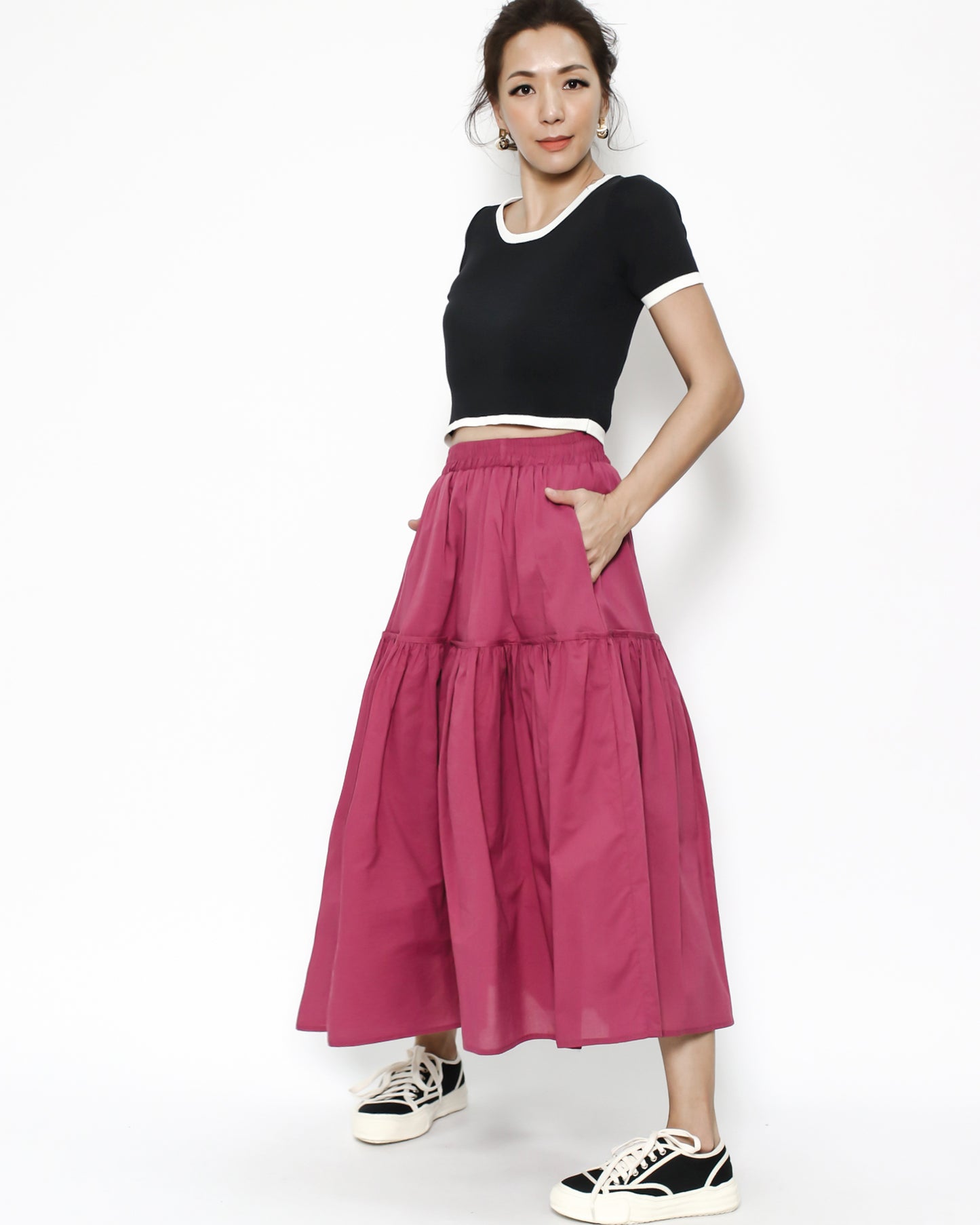 purple pink cotton skirt *pre-order*