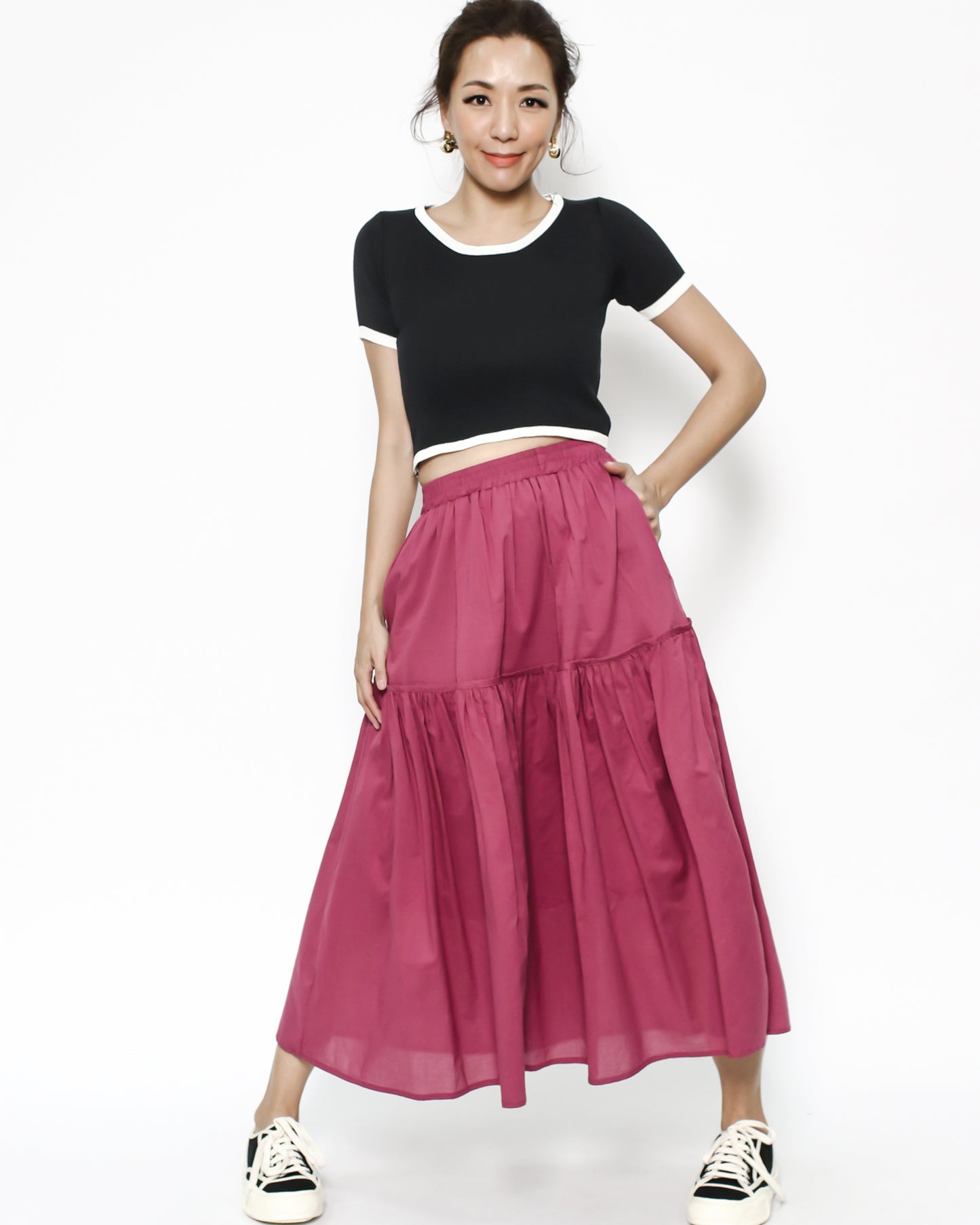 purple pink cotton skirt *pre-order*