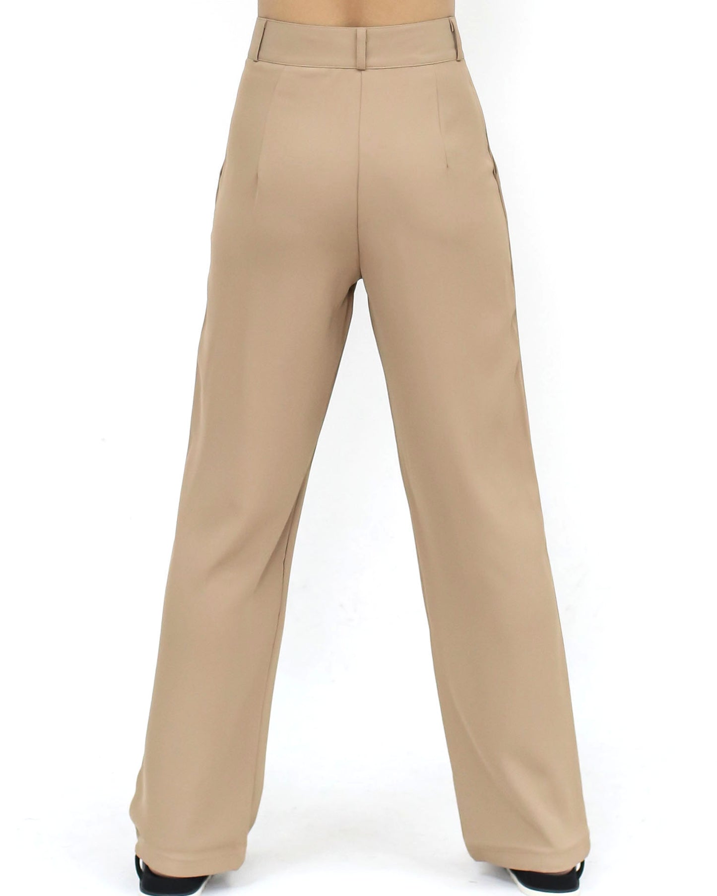beige chiffon pleats pants *pre-order*