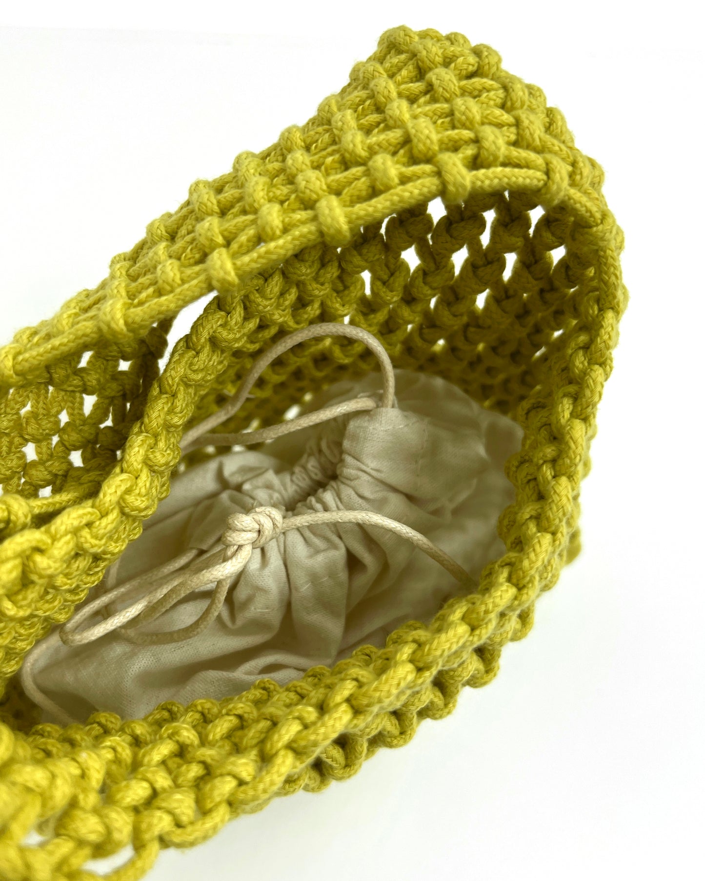 yellow knitted tote bag w/ pouch *pre-order*