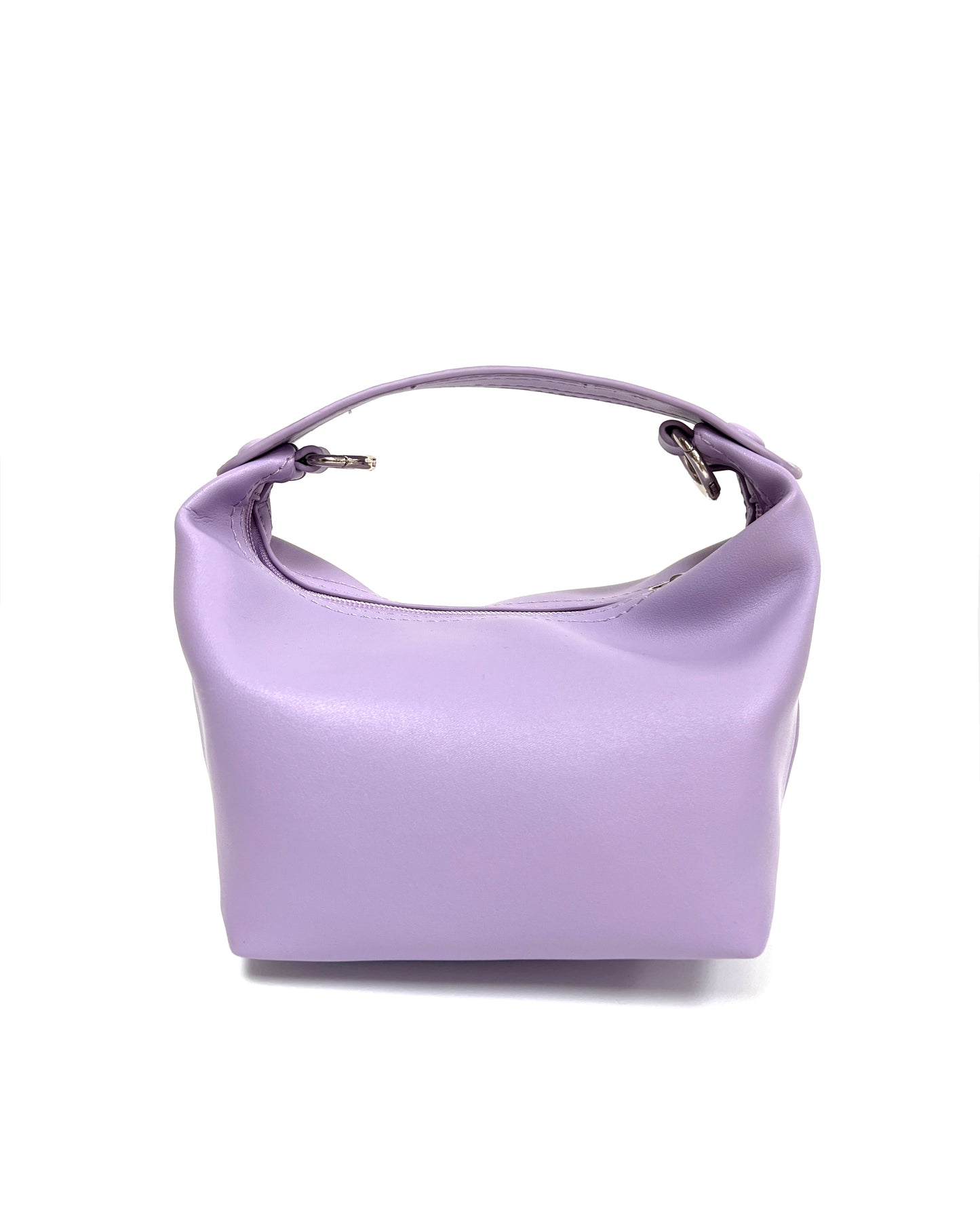 lilac PU leather tote bag