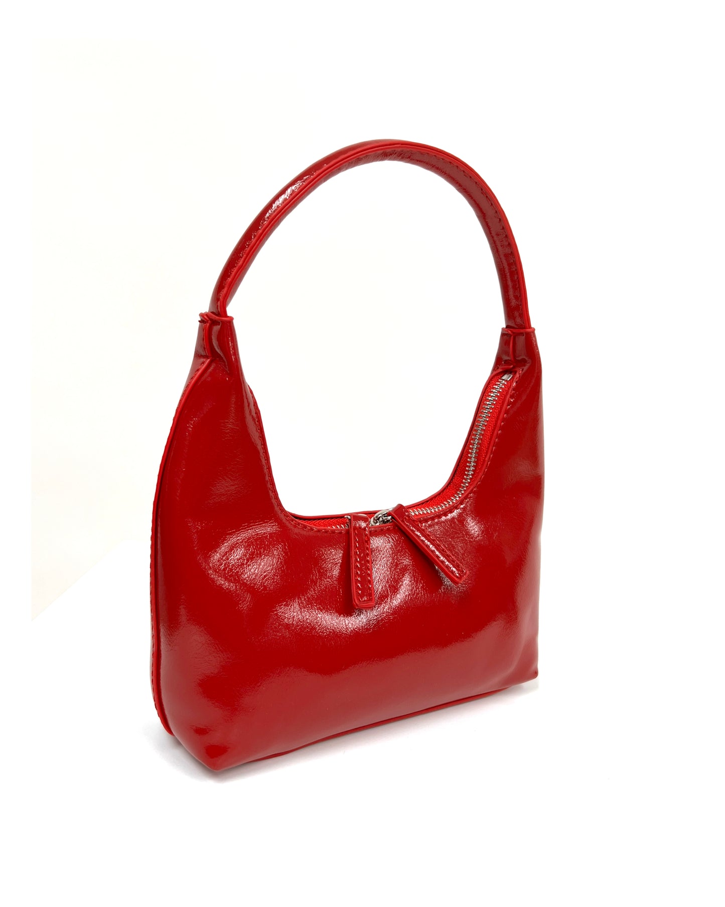 red patent shoulder bag *pre-order*