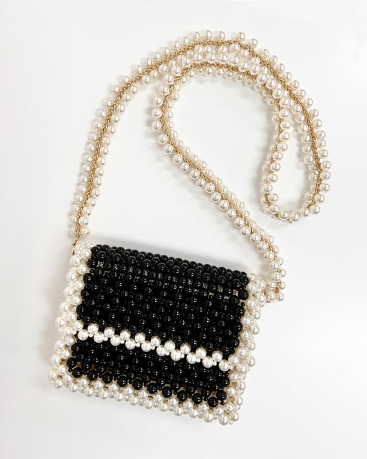 black beads & pearls shoulders bag *pre-order*