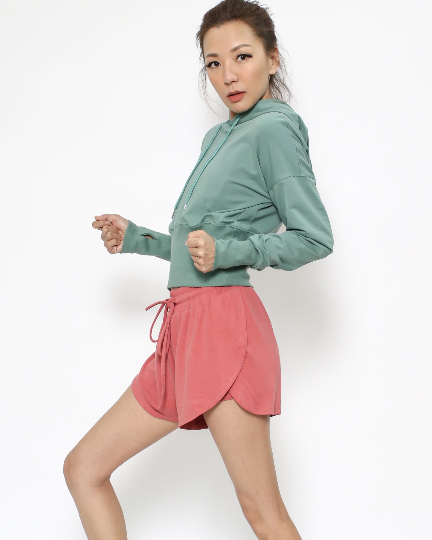 coral jersey sporty shorts  *pre-order*