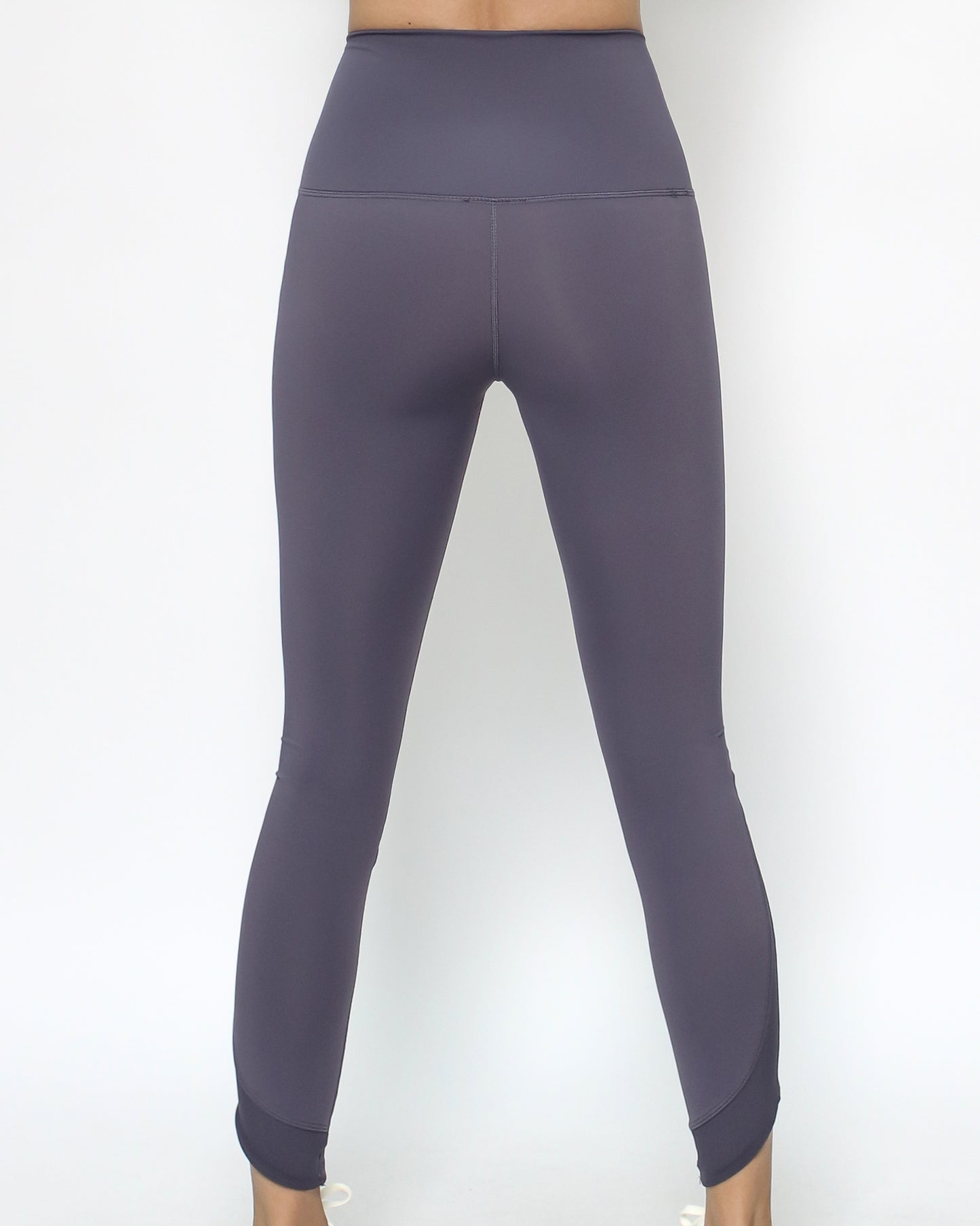 purple grey mesh hem ankle leggings *pre-order*