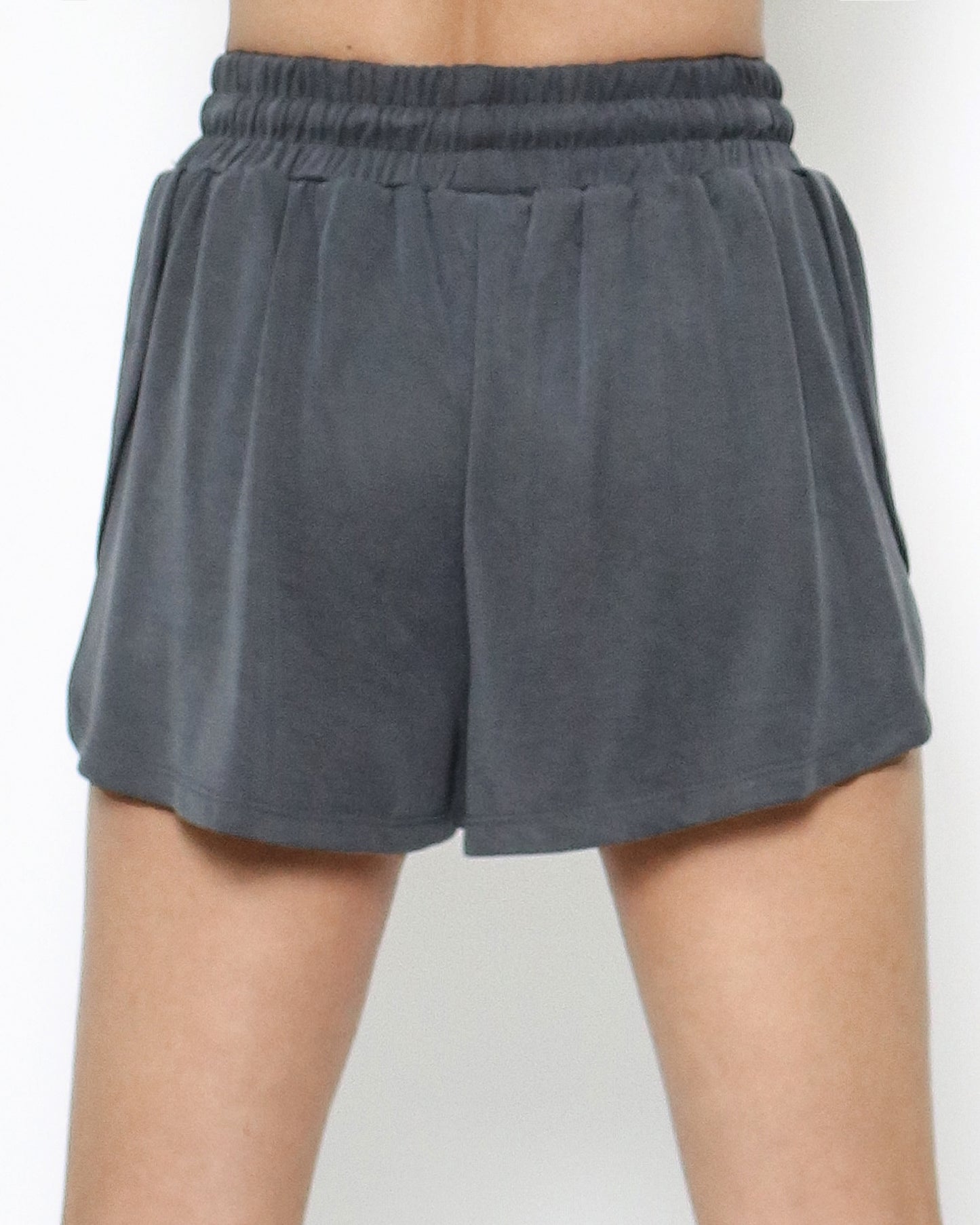 charcoal grey jersey sporty shorts  *pre-order*
