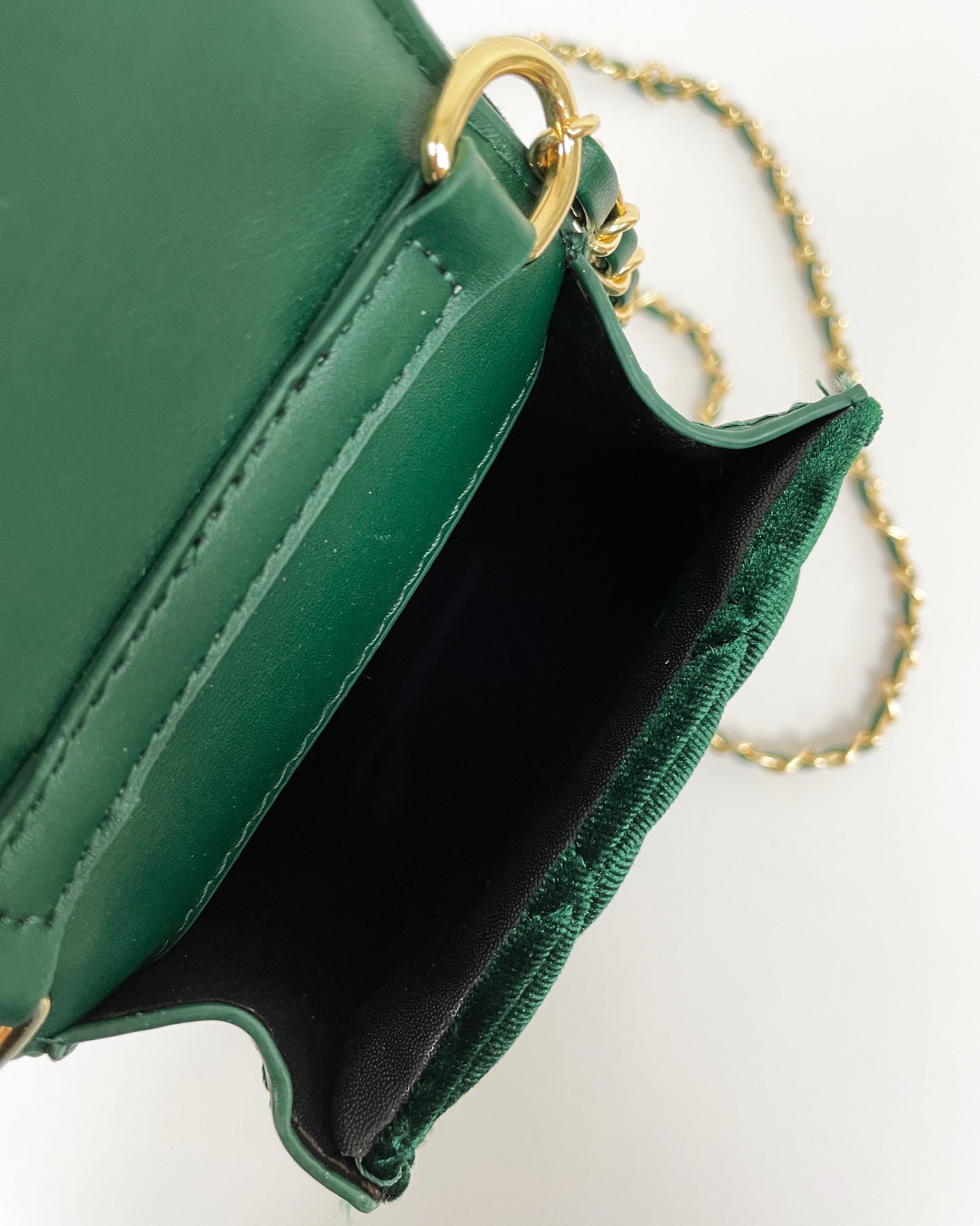 green velvet double chain bags *pre-order*