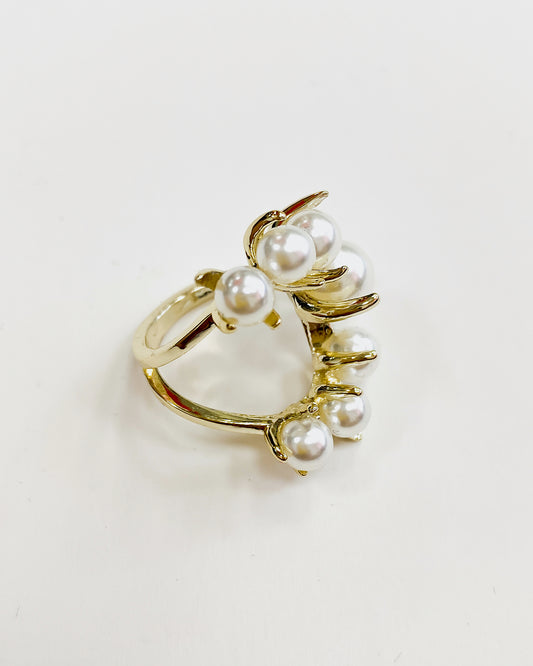 pearls gold open ring *pre-order*