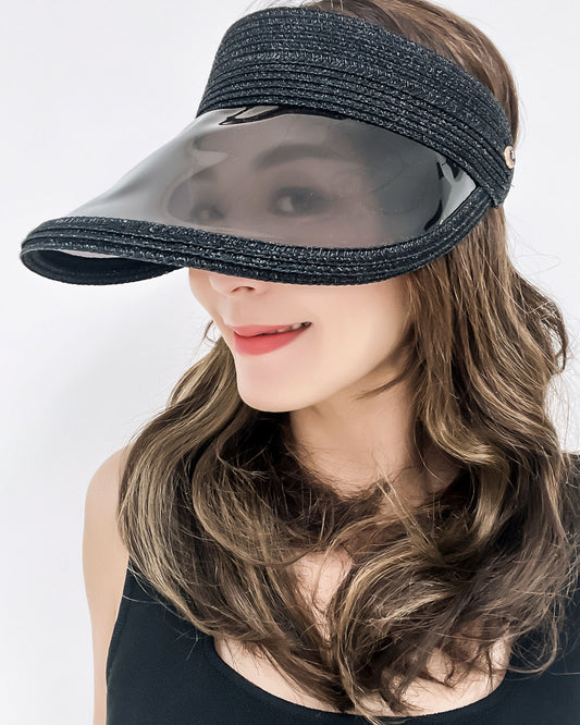 black clear PVC straw visor hat *pre-order*
