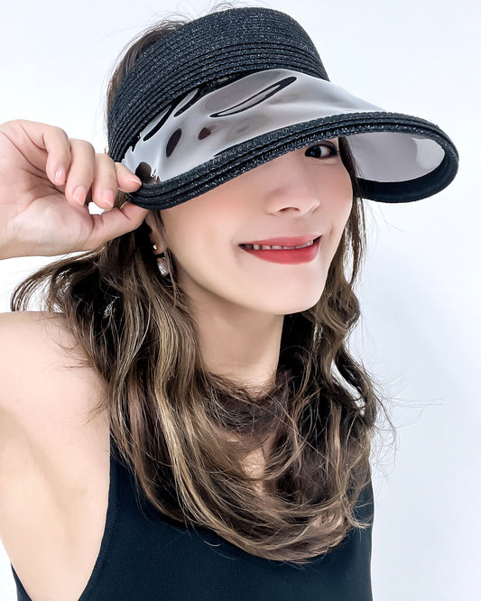 black clear PVC straw visor hat *pre-order*