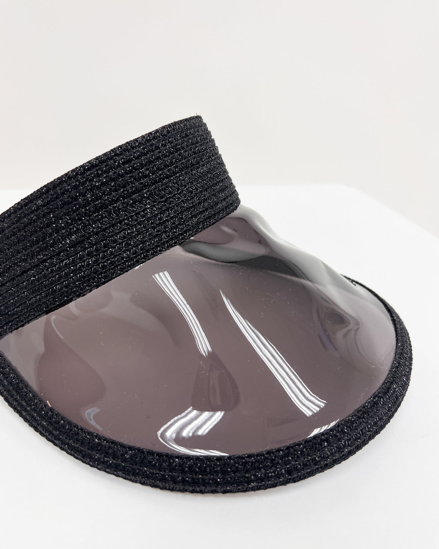 black clear PVC straw visor hat *pre-order*