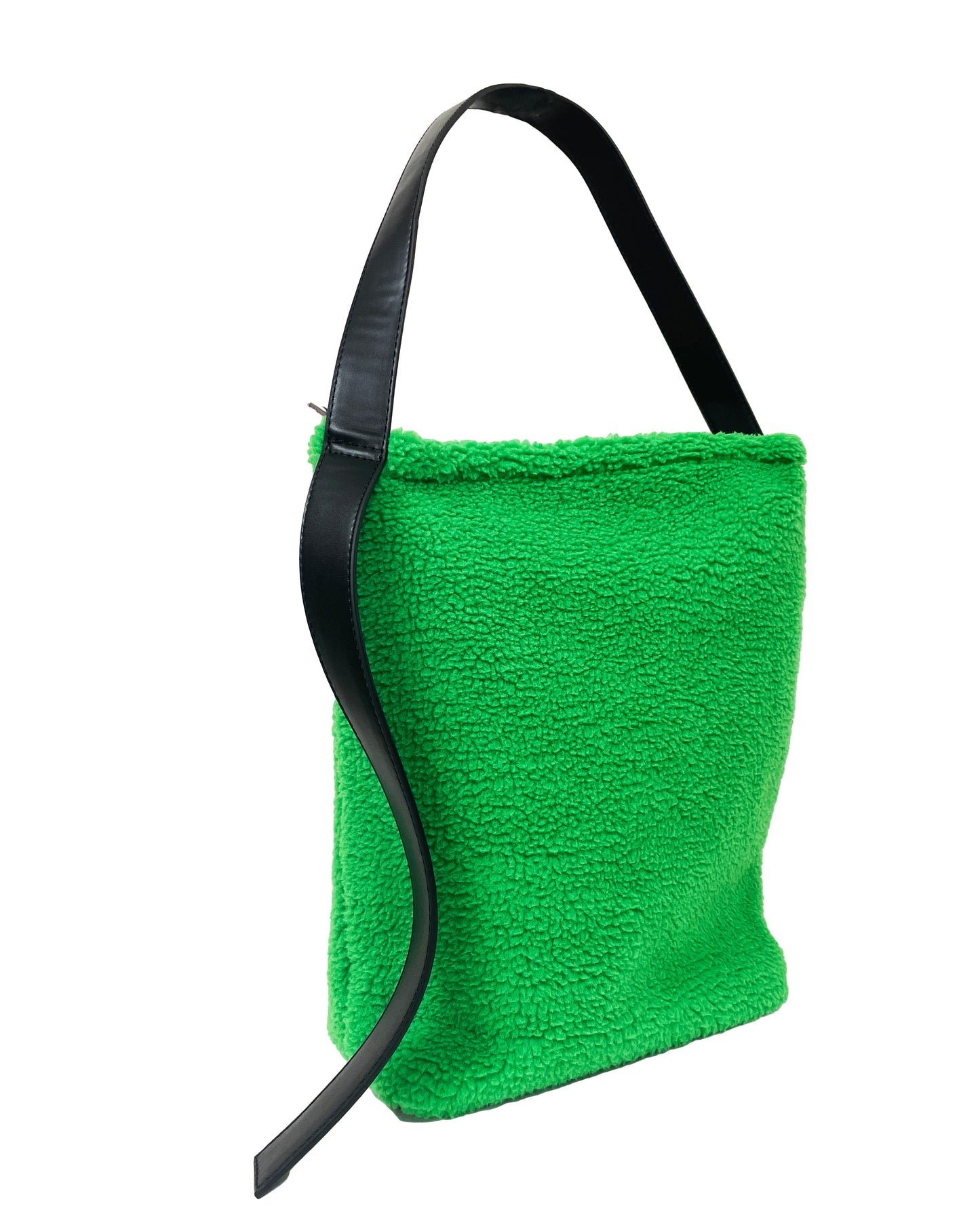 green teddy furry shopping bag *pre-order*