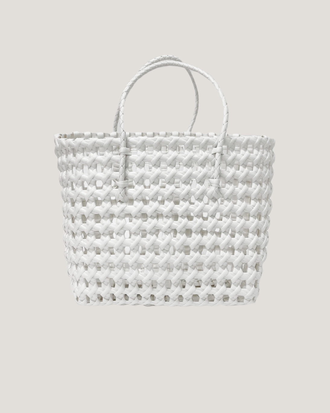 white PVC caged bucket bag *pre-order*