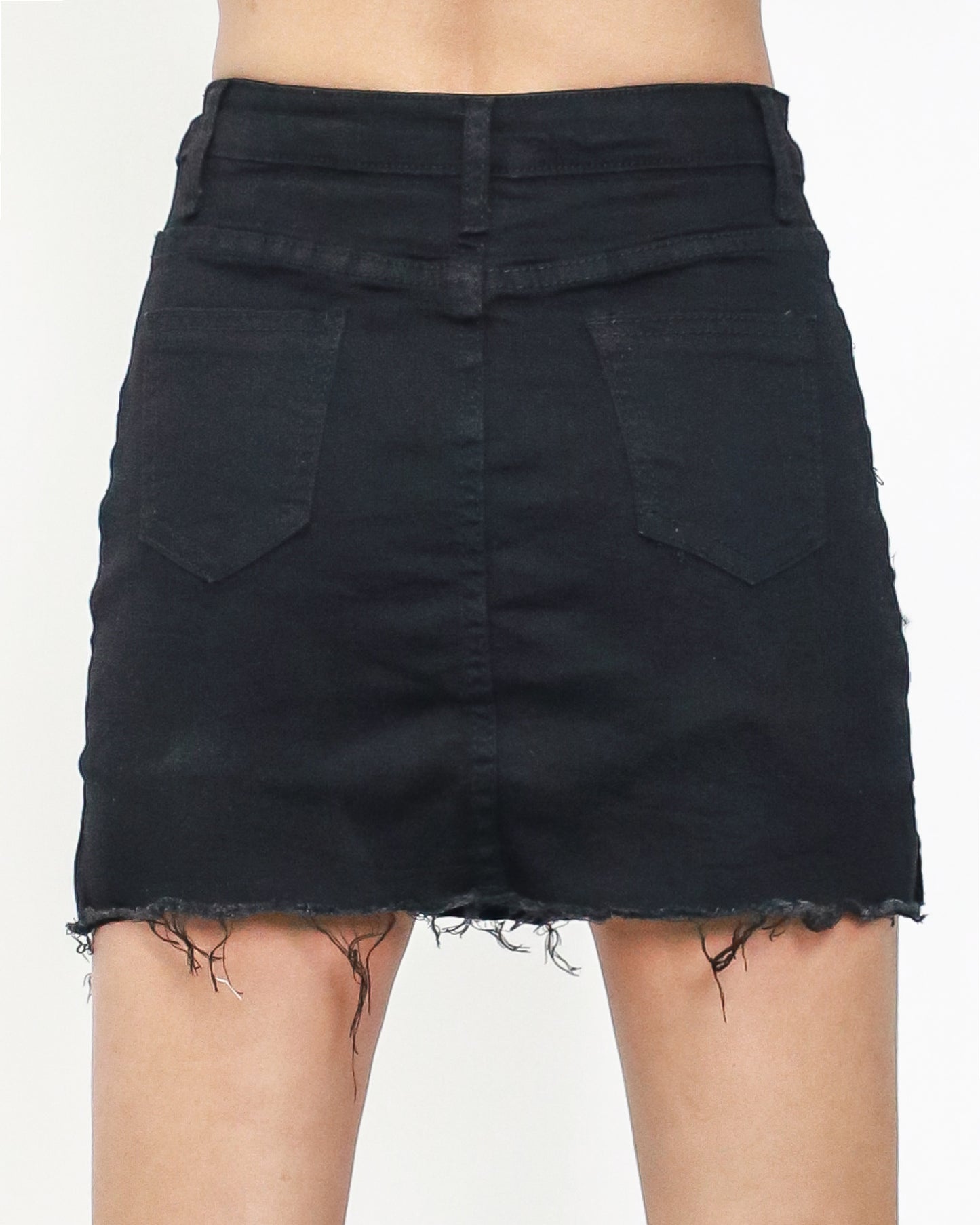 black denim mini skort *pre-order*