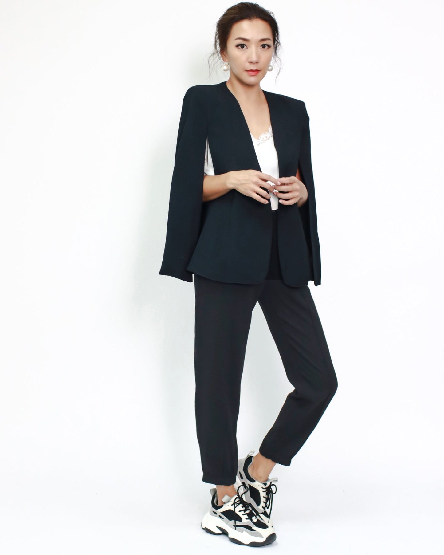 black blazer cape jacket *pre-order*