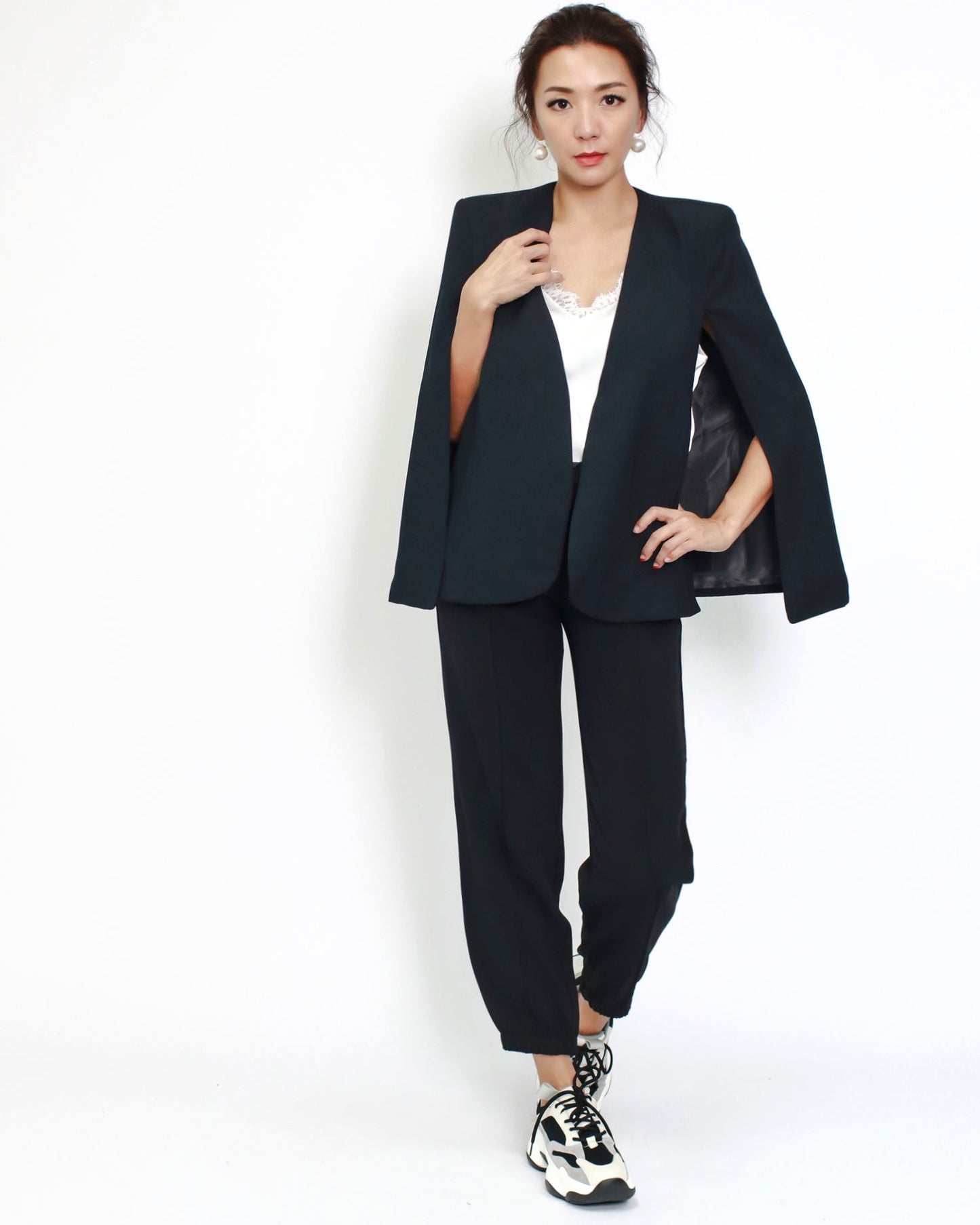 black blazer cape jacket *pre-order*