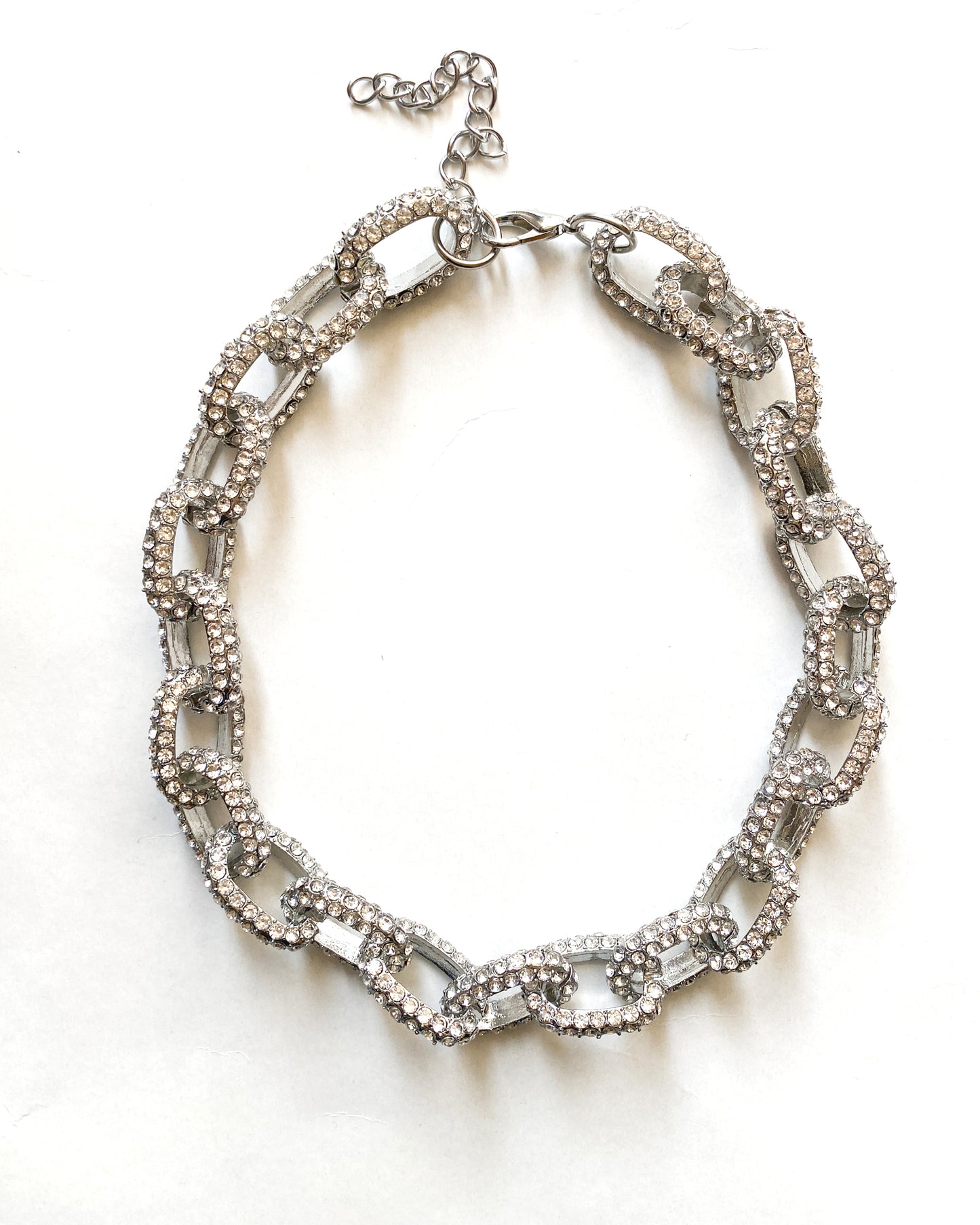 silver diamonds chains necklace *pre-order*
