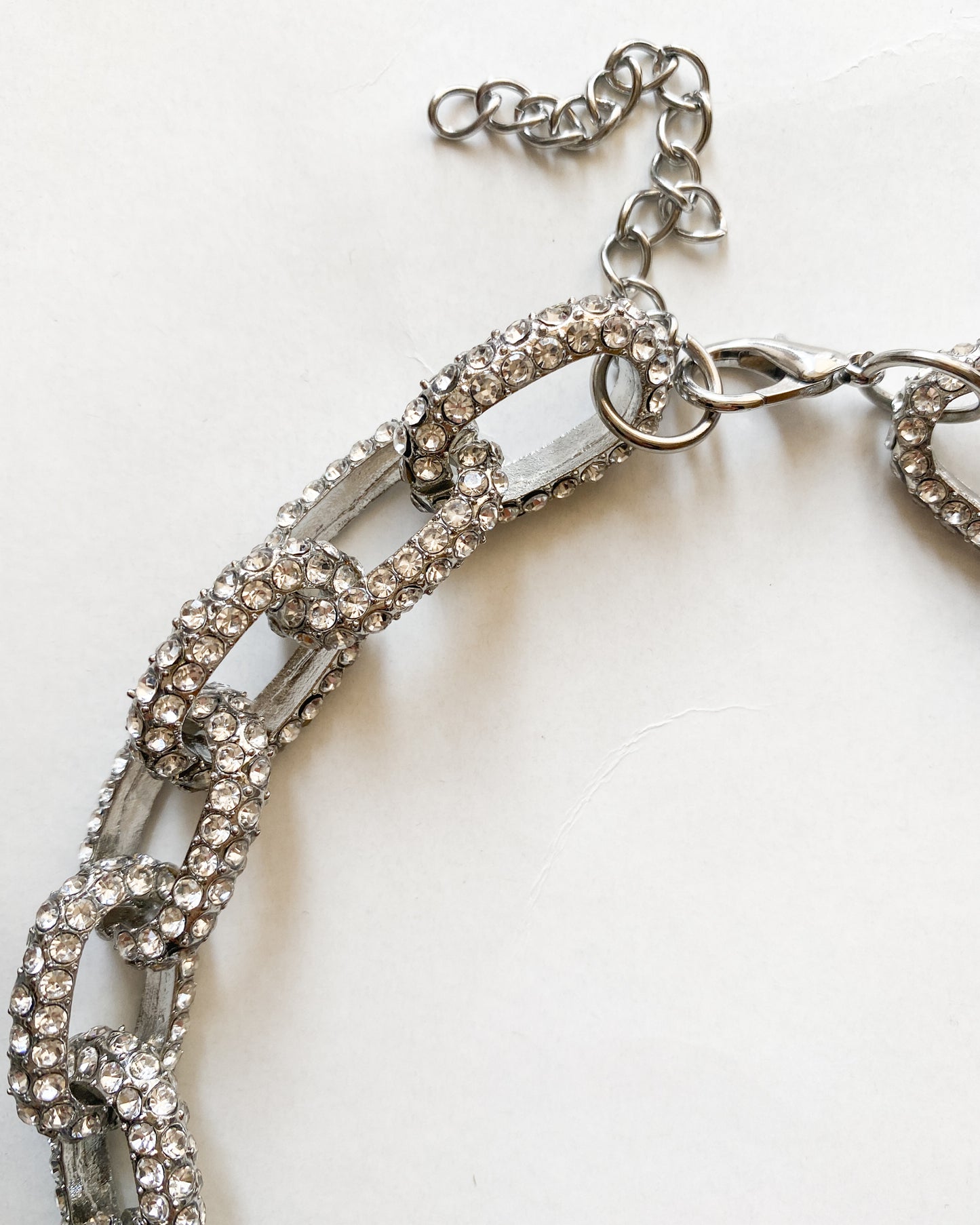 silver diamonds chains necklace *pre-order*
