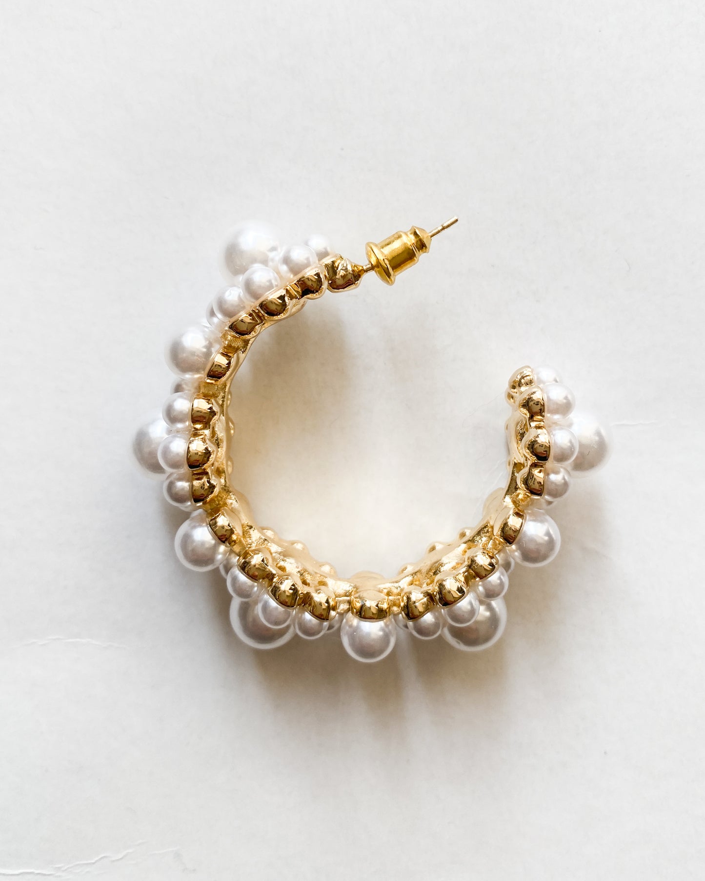 gold pearls loop earrings *pre-order*