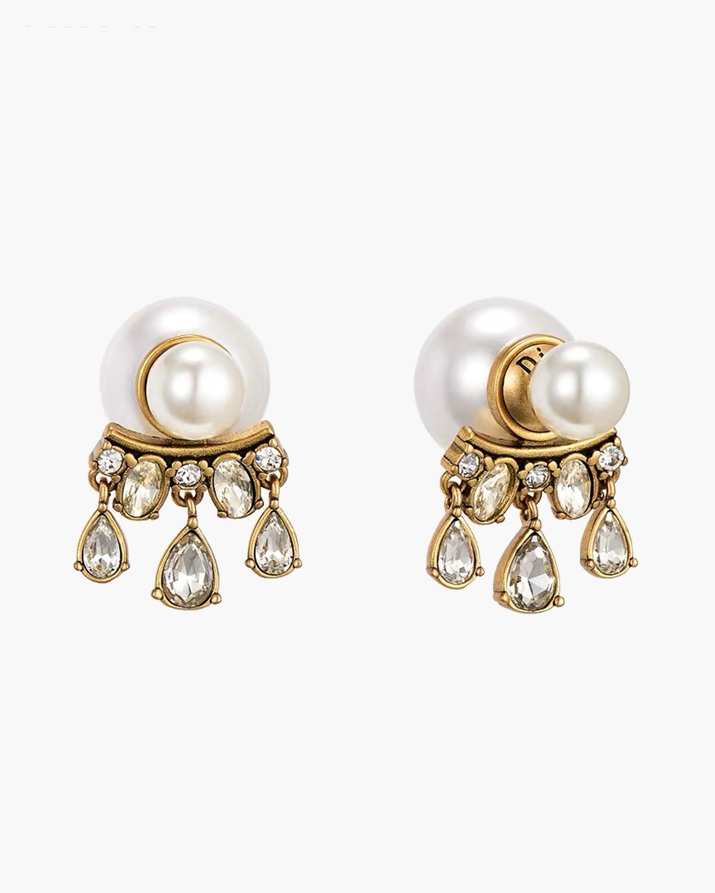 gold & pearls diamonds studded earrings *pre-order*
