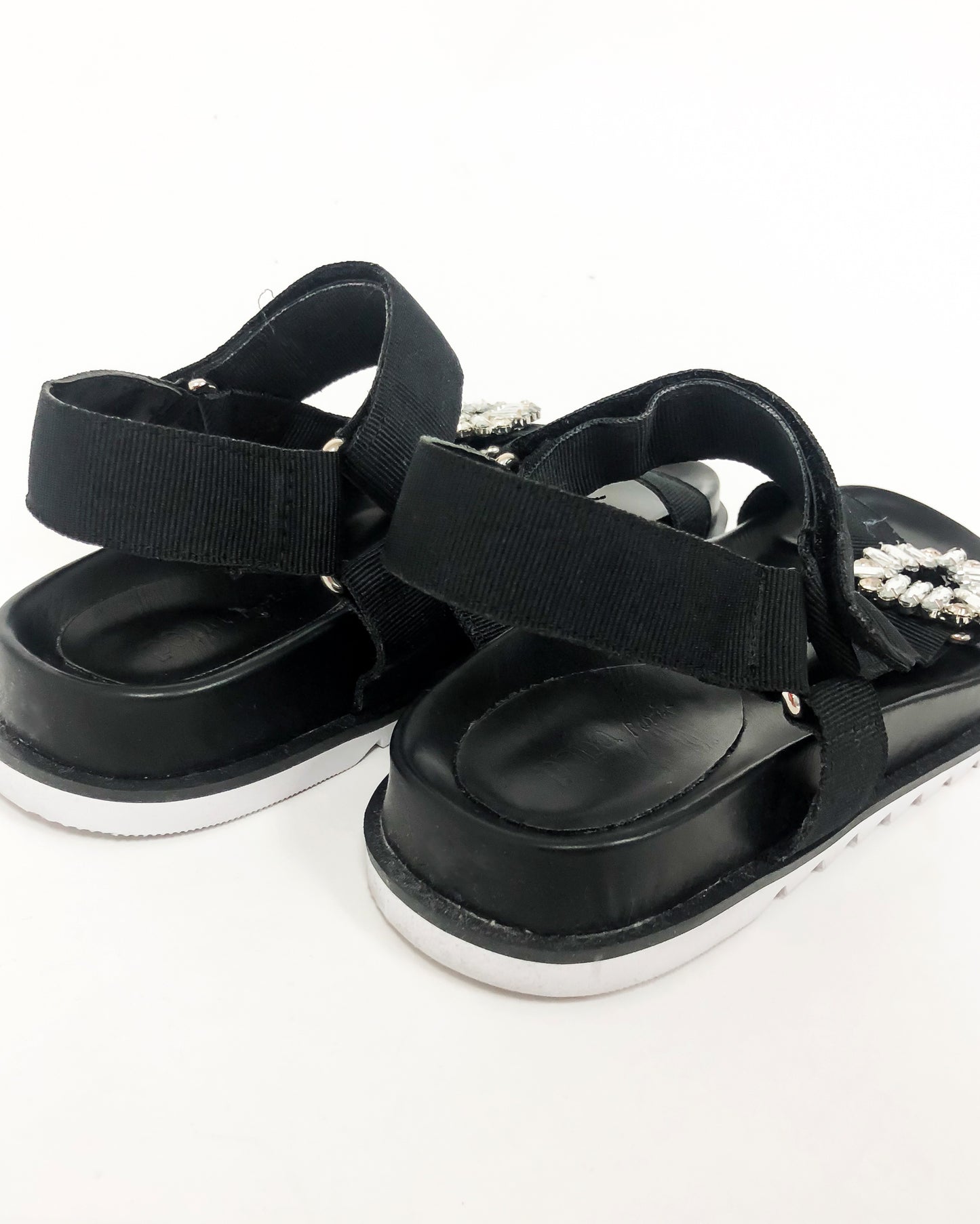 black strappy diamond sandals *pre-order*