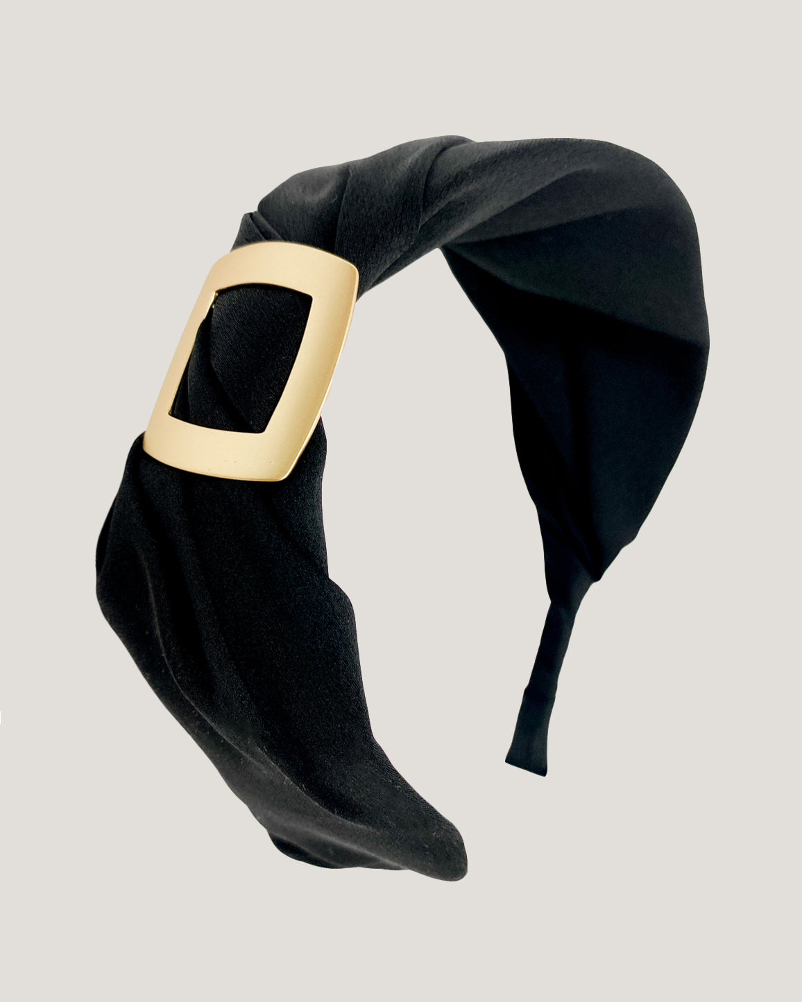 black fabric & gold square buckle headband *pre-order*