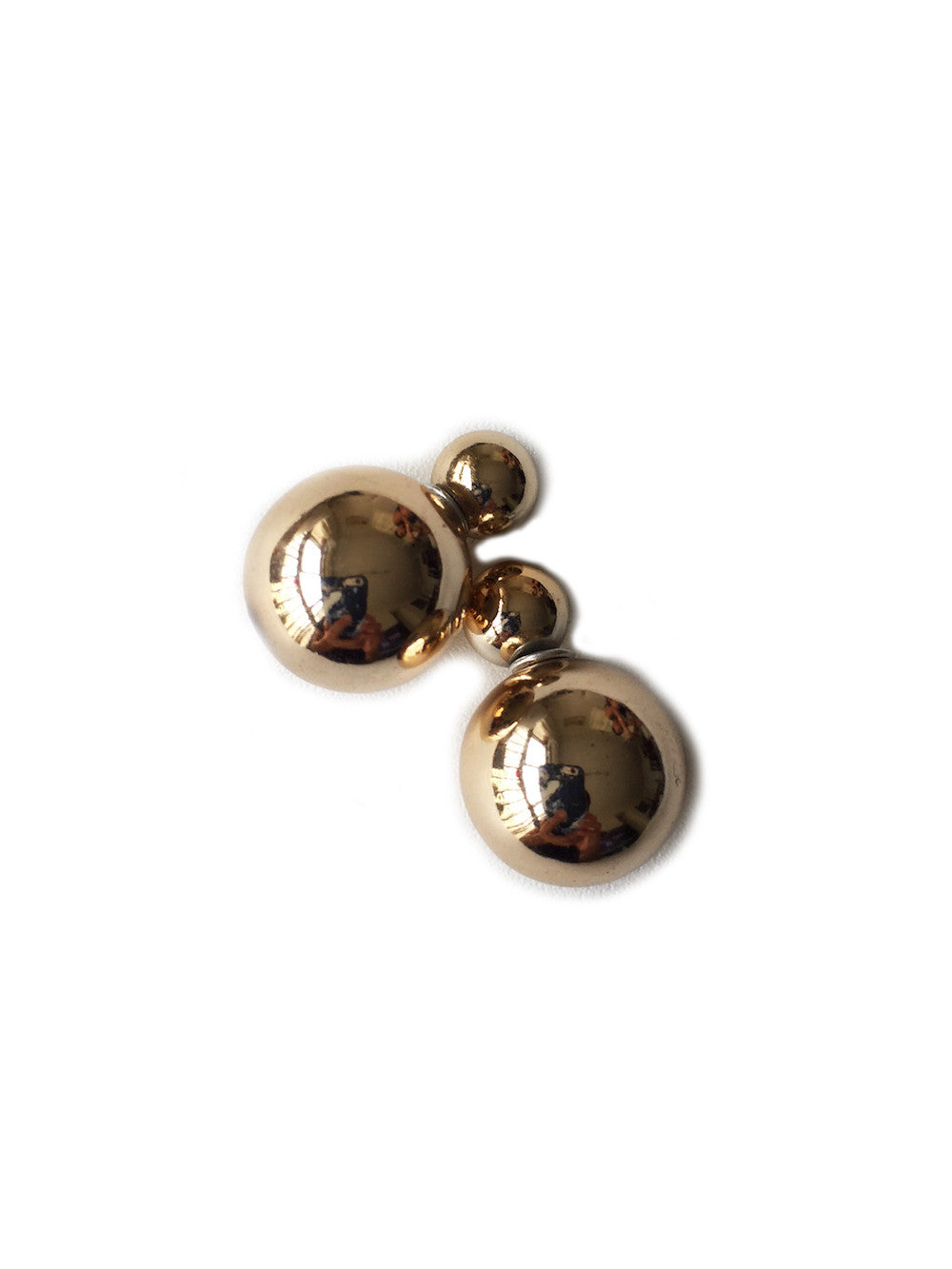 rose gold studded earrings