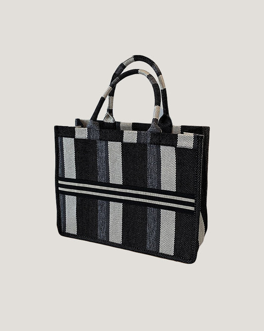black stripes canvas tote small bag *pre-order*