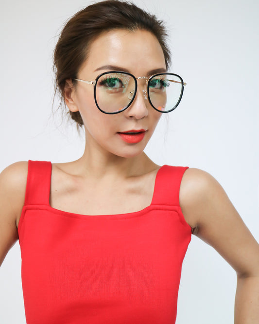 black round glasses with clear lens *pre-order*