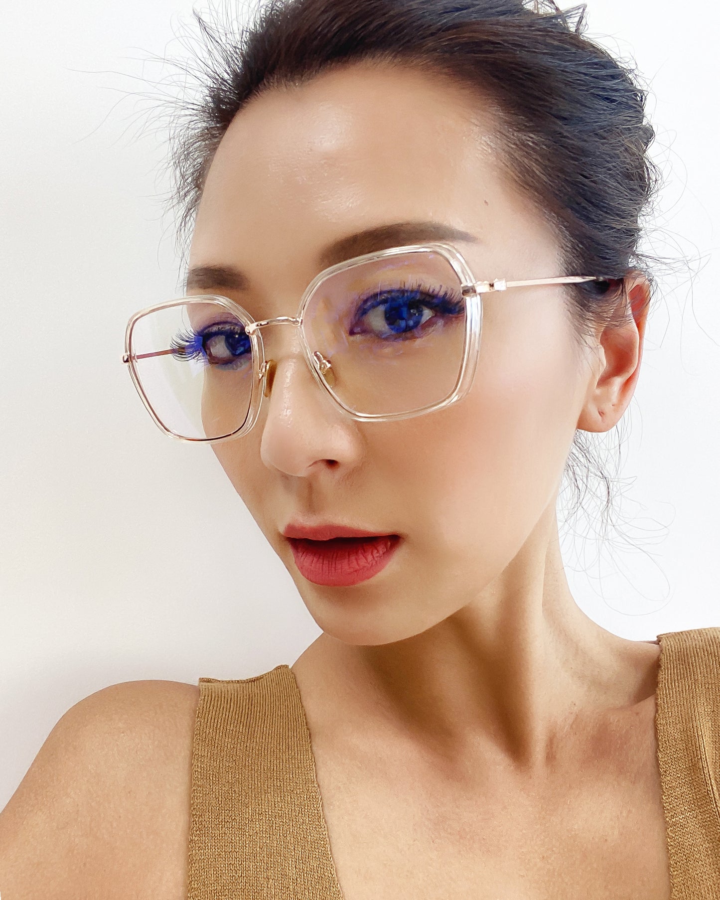 gold with clear lenses glasses *pre-order*