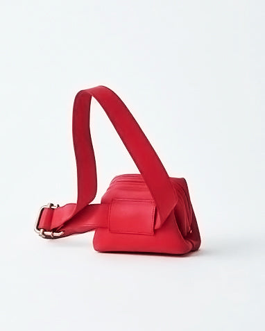 red PU leather waist bag *pre-order*