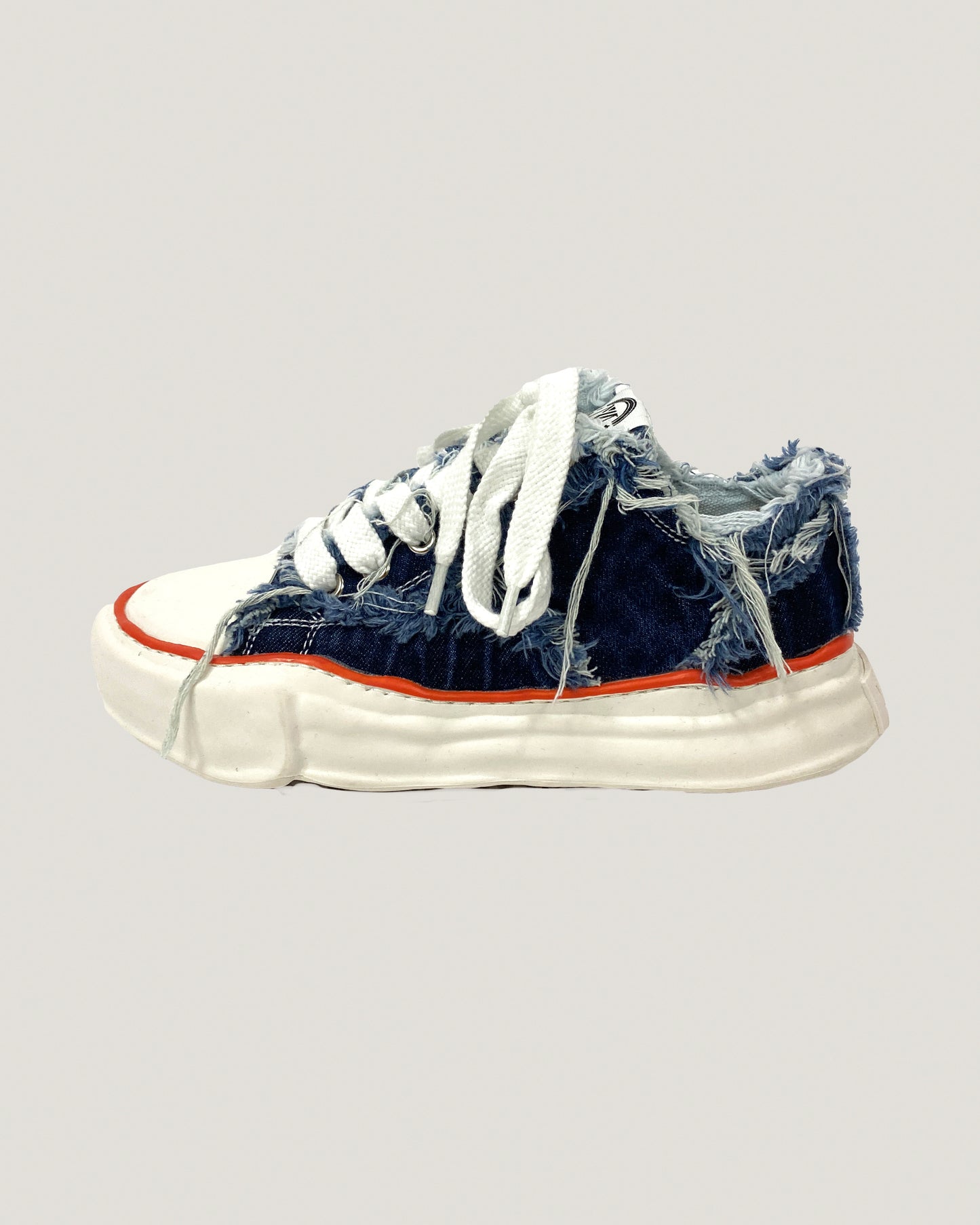 ripped denim chunkcy sneakers - 36