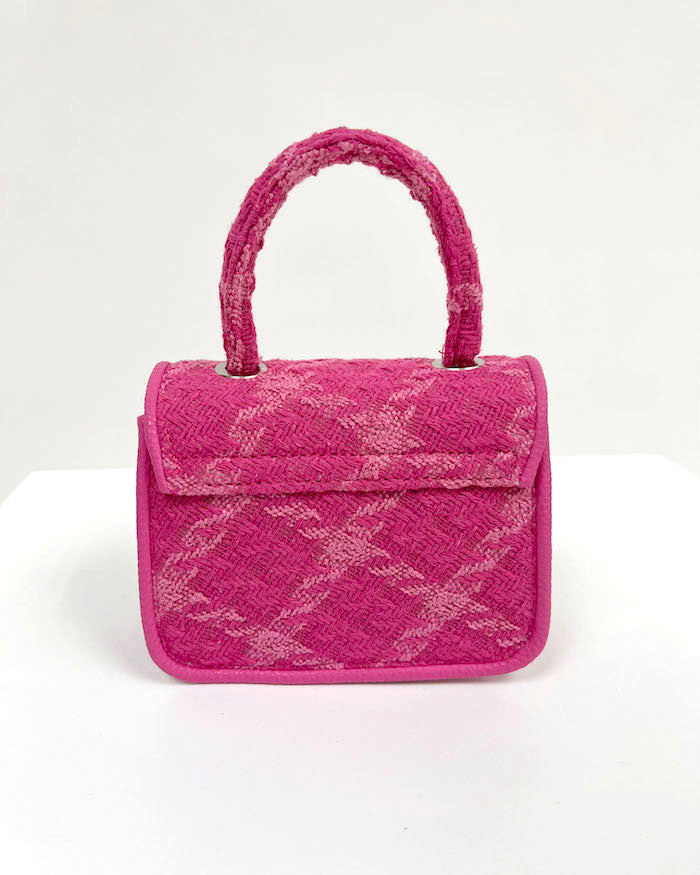 pink tweed small handle bag *pre-order*