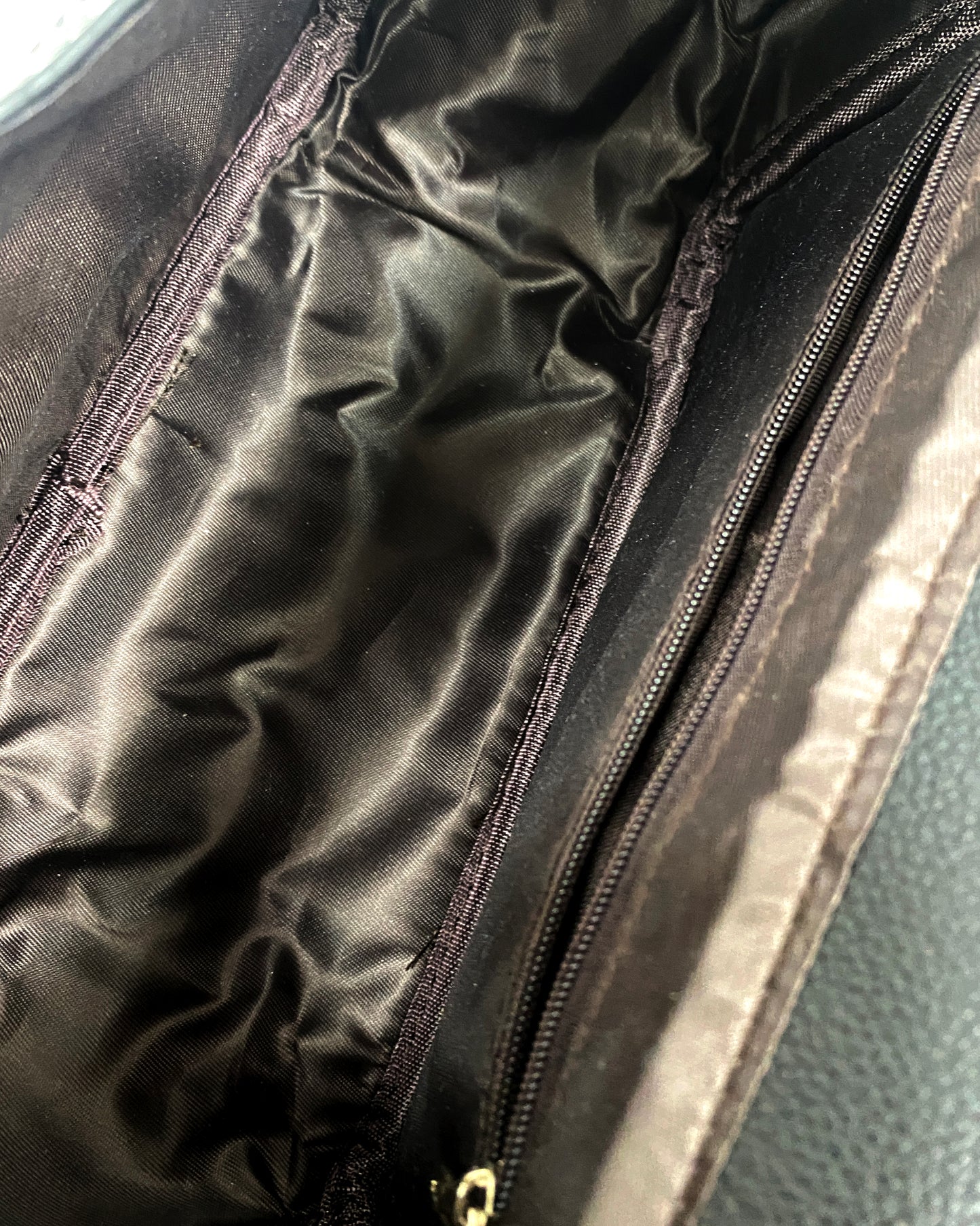 linen canvas & black PU leather bag *pre-order*