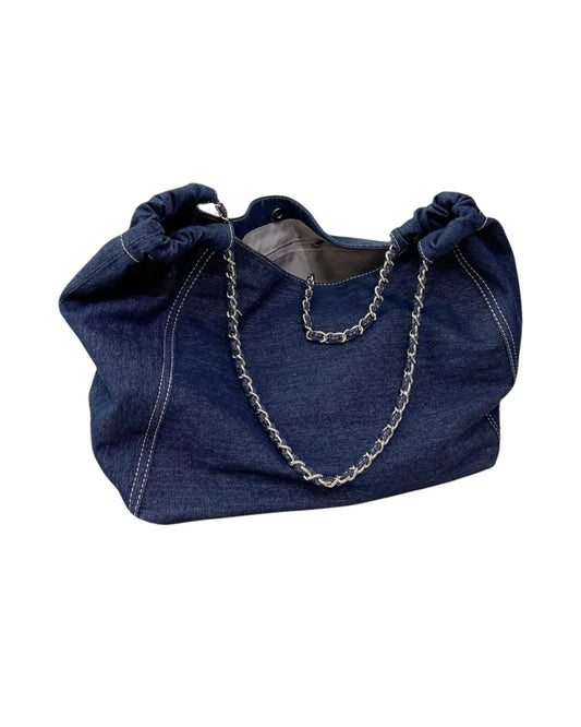denim chain shopping bag *pre-order*