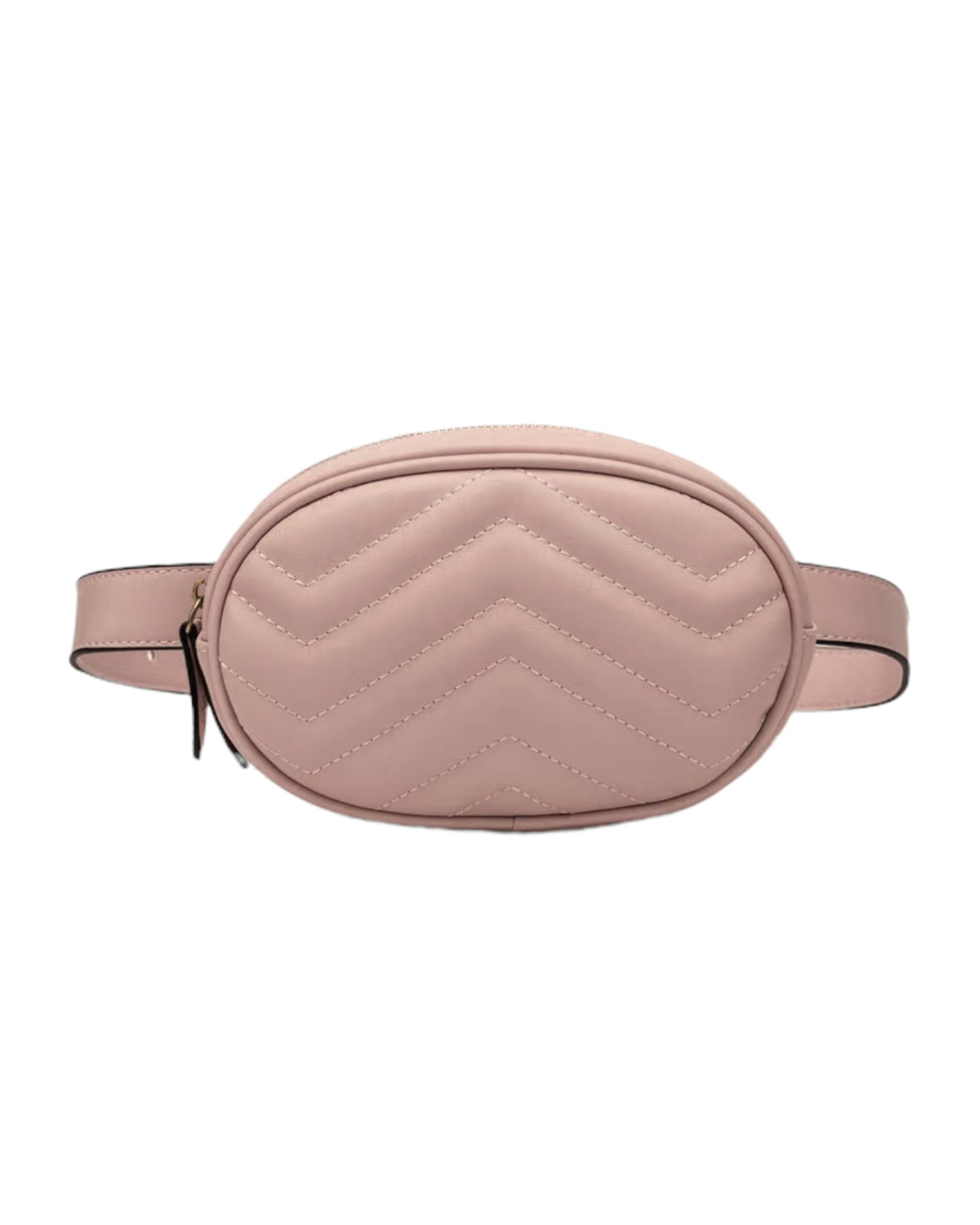 pink PU leather waist bag