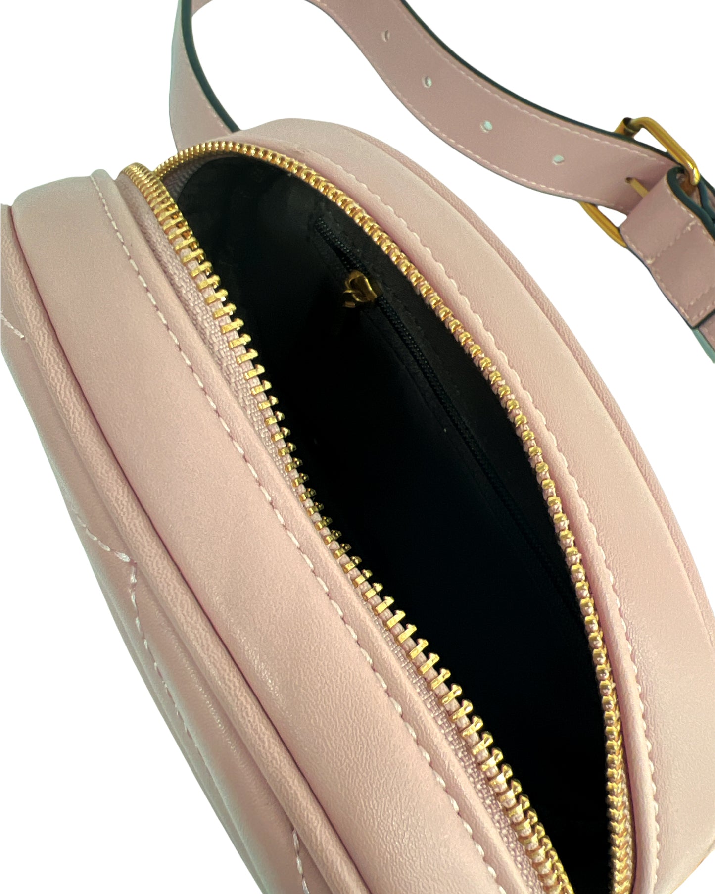 pink PU leather waist bag