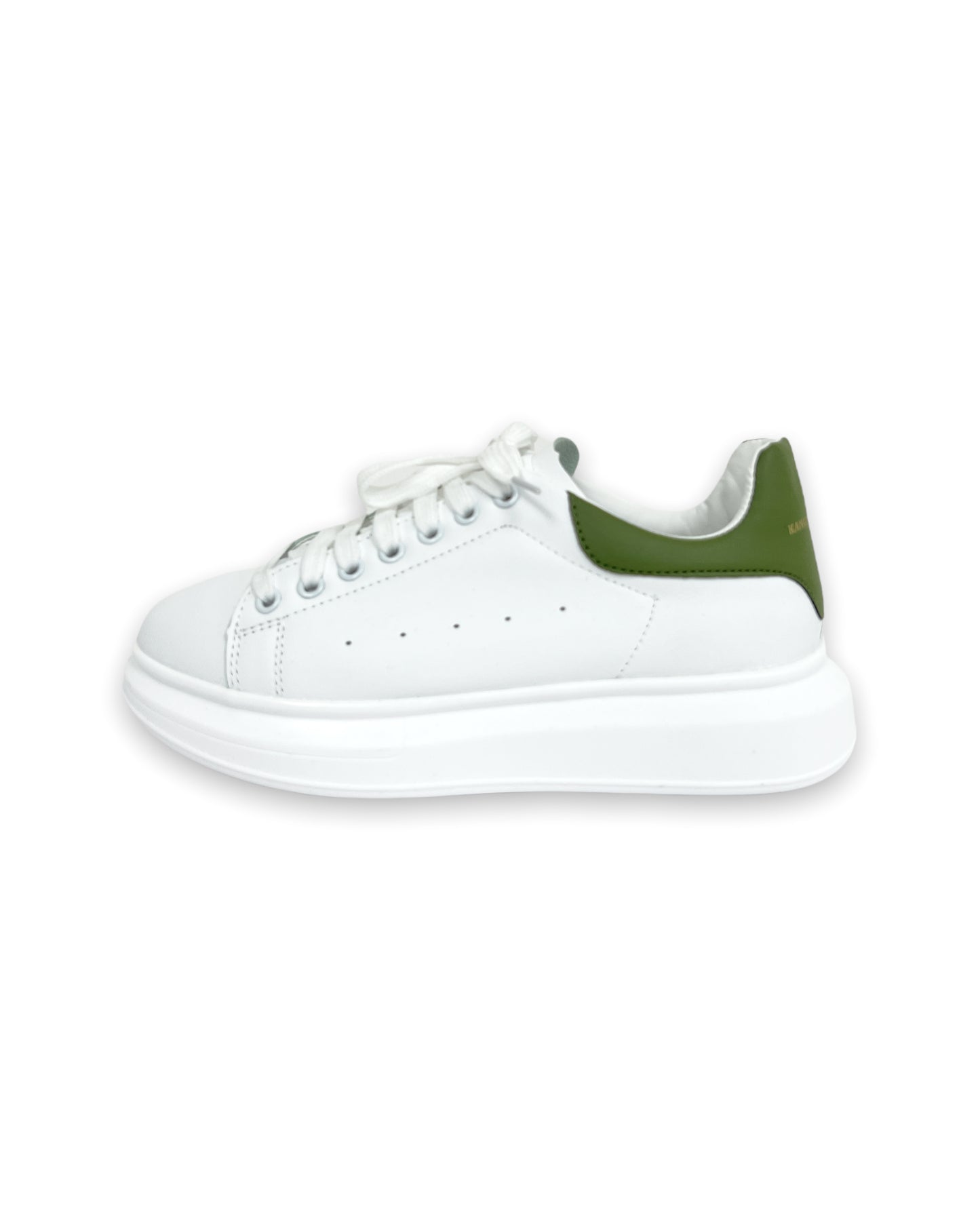 white PU green label sneakers *pre-order*