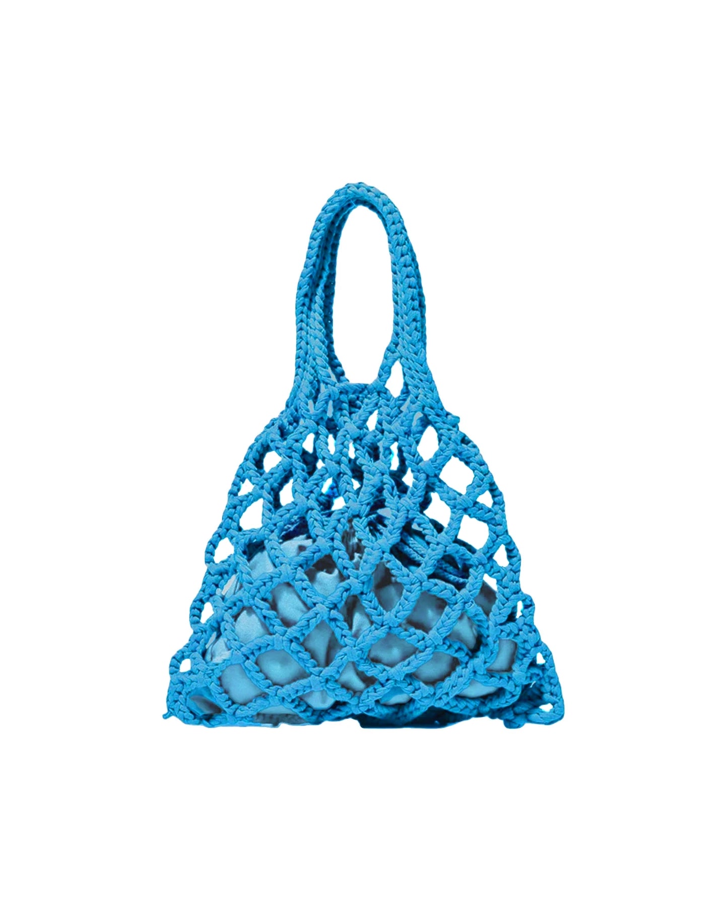 blue knitted net bag w/ pouch *pre-order*