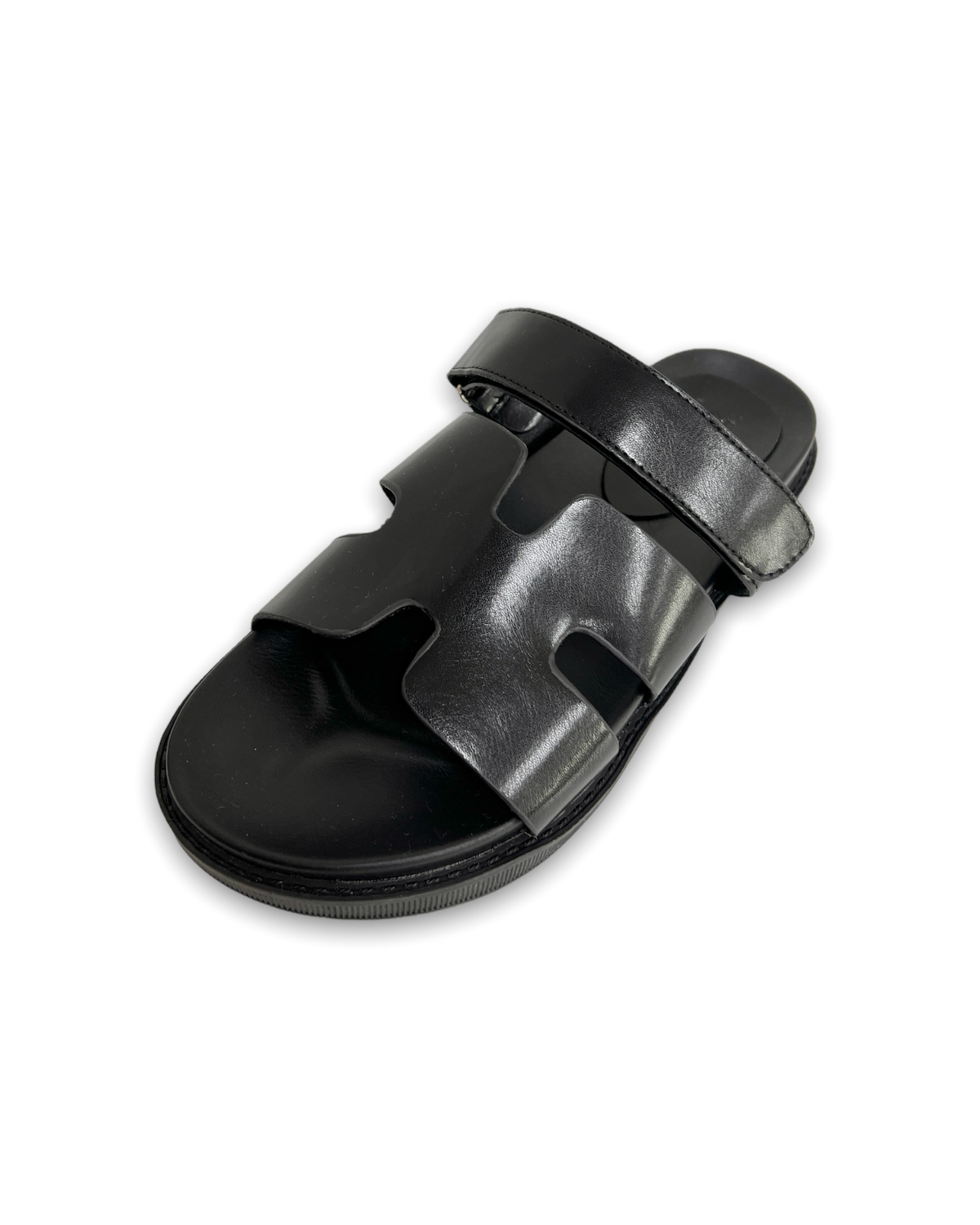 black PU strappy sandals - 37