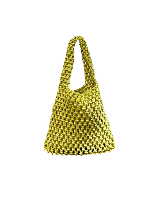 yellow knitted tote bag w/ pouch *pre-order*