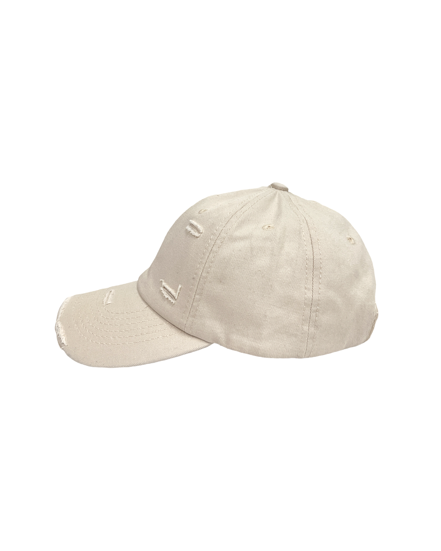 ivory ripped cap *pre-order*