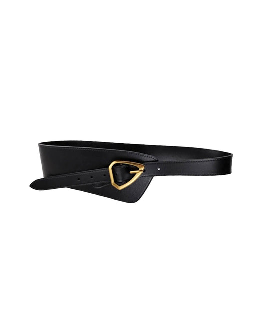 black PU leather gold buckle belt *pre-order*