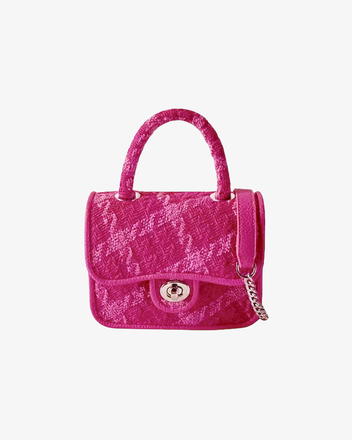 pink tweed small handle bag *pre-order*