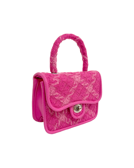 pink tweed small handle bag *pre-order*