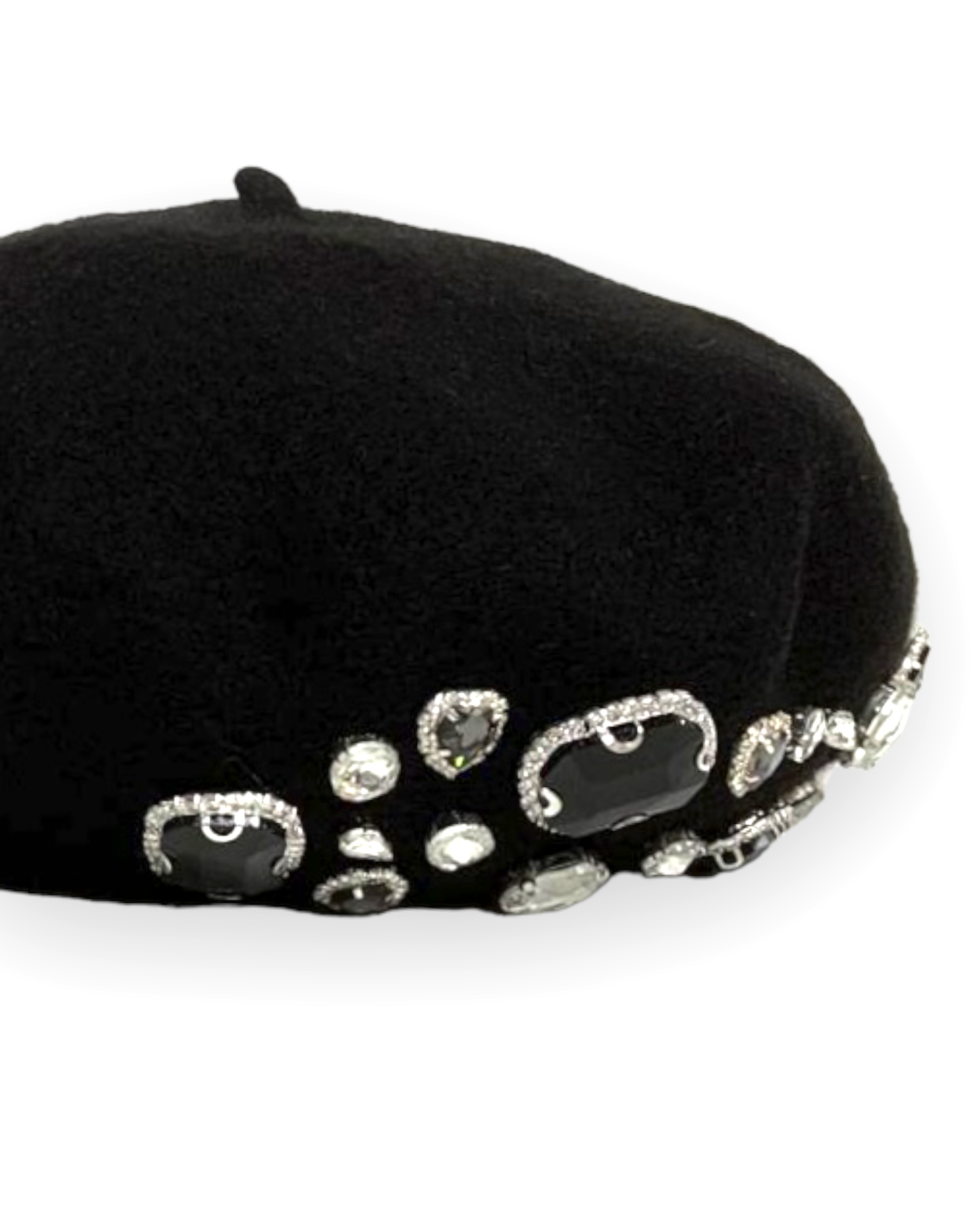 black diamonds wool blended beret