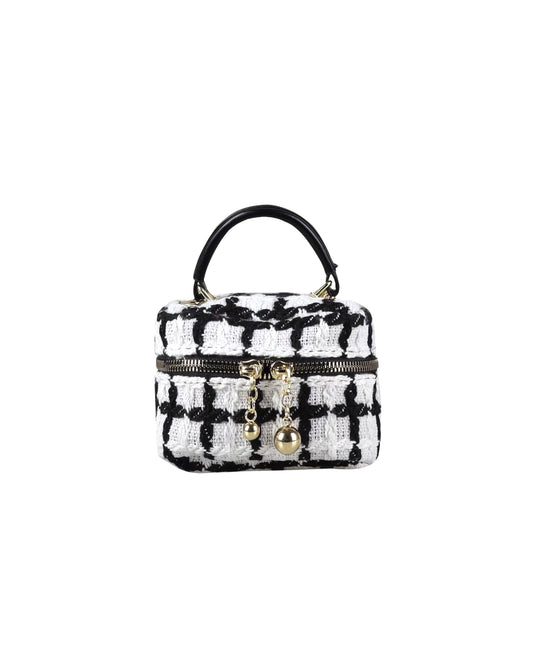 ivory & black tweed mini bag *pre-order*