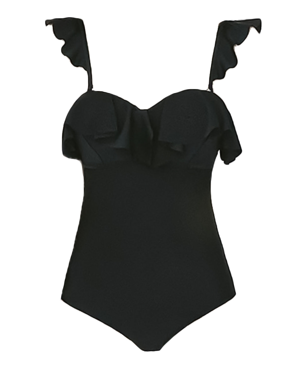 black ruffles underwire one piece swimwear *pre-order*
