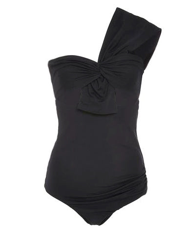 Black one shoulder one piece swimwear *pre-order*